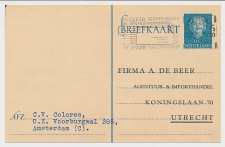 Briefkaart G. 302 Particulier bedrukt Amsterdam - Utrecht 1950