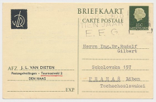 Briefkaart G. 334 Part. bedrukt Den Haag - Tsjechoslowakije 1967