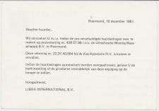 Briefkaart G. 358 a Particulier bedrukt Roermond 1981