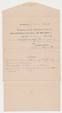 Postblad G. 1 Particulier bedrukt Overveen 1895