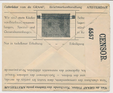 Envelop G. 19 Particulier bedrukt Amsterdam - GB / UK 191.