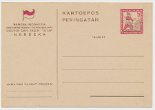 Republiek Indonesie Briefkaart G. 4 b