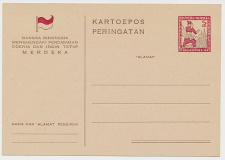 Republiek Indonesie Briefkaart G. 4 b