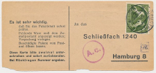 Oegstgeest - Hamburg Duitsland 1943 - Liebesgabenpaket