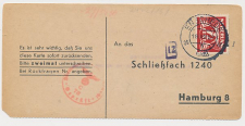 Enschede - Hamburg Duitsland 1942 - Liebesgabenpaket