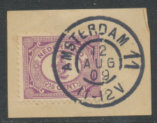 Em. 1899 Grootrondstempel Amsterdam 11 ( groot ) 1909
