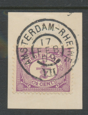 Grootrondstempel Traject Amsterdam - Rheine VII 1909