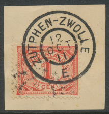 Grootrondstempel Traject Zutphen - Zwolle E 1911 - Cat. onbekend