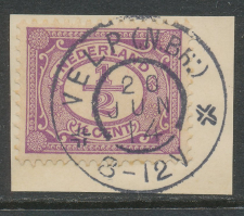 Grootrondstempel Velp (N.Br.) 1914