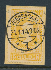 Em. 1913 Langebalkstempel Veenendaal 1 1914