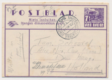 Postblad Camp Lampersari Semarang Neth. Indies - Den Haag 1945