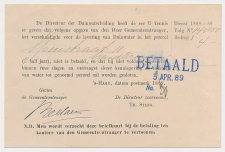 Briefkaart G. DW23-b - Duinwaterleiding s-Gravenhage 1889