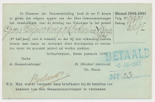 Briefkaart G. DW55-d - Duinwaterleiding s-Gravenhage 1902