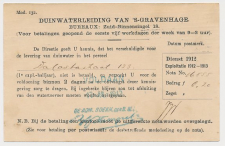Briefkaart G. DW78-I-e - Duinwaterleiding s-Gravenhage 1912