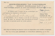 Briefkaart G. DW78-II-e - Duinwaterleiding s-Gravenhage 1911