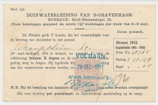 Briefkaart G. DW78-II-f - Duinwaterleiding s-Gravenhage 1911