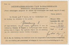 Briefkaart G. DW88a-II-a - Duinwaterleiding s-Gravenhage 1916
