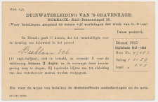 Briefkaart G. DW88a-II-c - Duinwaterleiding s-Gravenhage 1917