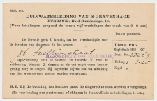 Briefkaart G. (DW) 88a-II Cat. onbekend - Duinwaterleiding 1916