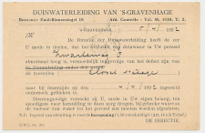 Briefkaart G. DW163-II-a - Duinwaterleiding s-Gravenhage 1922