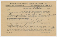Briefkaart G. DW168a-I-a - Duinwaterleiding s-Gravenhage 1923