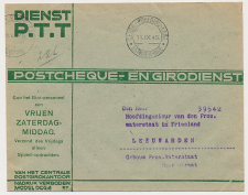 Dienst PTT Propaganda envelop Vrijen zaterdag - Den Haag 1945