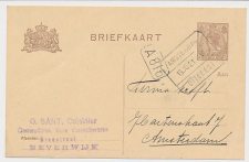 Treinblokstempel : Amsterdam - Uitgeest V 1921 ( Beverwijk )