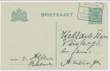 Treinblokstempel : Arnhem - Driebergen C 1919 ( Rhenen )