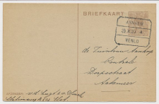 Treinblokstempel : Arnhem - Venlo A 1923 ( Elst )