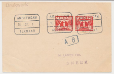 Treinblokstempel : Amsterdam - Alkmaar I 1927