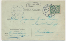 Treinblokstempel Plaatsnaam:  Amsterdam 1913 ( Apeldoorn )