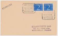 Treinblokstempel : Amsterdam - Rotterdam XIV 1952