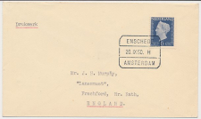 Treinblokstempel : Enschede - Amsterdam H 1950