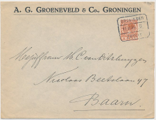 Treinblokstempel : Groningen - Zwolle G 1936