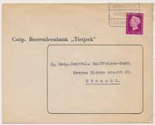 Treinblokstempel : Groningen - Leeuwarden A 1947 ( Tietjerk )