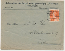 Treinblokstempel : Harlingen - Groningen D 1924 ( Westergoo )