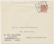 Treinblokstempel : Leiden - Utrecht IV 1935 ( Bodegraven )