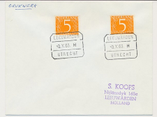 Treinblokstempel : Leeuwarden - Utrecht H 1966