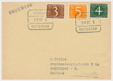 Treinblokstempel : Utrecht - Rotterdam E 1967