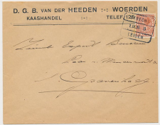 Treinblokstempel : Utrecht - Leiden B 1936 ( Woerden )