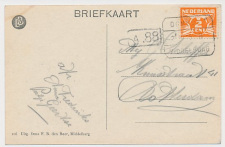 Treinblokstempel : Domburg - Middelburg B 1925