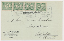 Treinblokstempel : Vlissingen - Breda VII 1924 ( Goes )