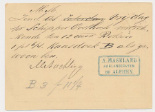 Briefkaart Aarlanderveen / Alphen 1876 - A. Maseland