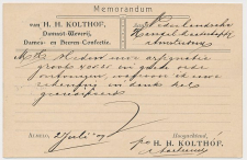 Firma briefkaart Almelo 1909 - Damast Weverij - Confectie