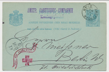 Firma briefkaart Amsterdam 1889 - Caoutchouc Comp. / Rode Kruis