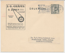 Firma briefkaart Amsterdam 1938 - Drijfriemenfabriek Prijslijst 