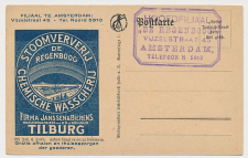 Firma briefkaart Amsterdam / Tilburg - Stoomververij - Regenboog