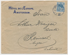 Firma envelop Amsterdam 1908 - Hotel L Europe