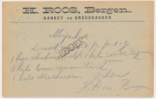 Firma briefkaart Bergen 1906 - Banket- Broodbakker