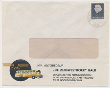 Firma envelop Balk 1966 - Autobusdienst ZWH - De Zuidwesthoek